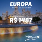 E para os soteropolitanos, promoção de passagens para a EUROPA! A partir de R$ 1.487, ida e volta, para viajar de Outubro/14 a Abril/15!