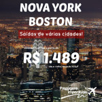 Passagens para <b>NOVA YORK</b> ou <b>BOSTON</b>! A partir de R$ 1.489, ida e volta! Saídas de 24 cidades!