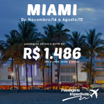 As passagens da DELTA para <b>MIAMI</b> estão ainda mais baratas! A partir de R$ 1.486, ida e volta, para viajar de <b>Novembro/14 a Agosto/15</b>!