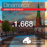 Passagens em promoção para a <b>DINAMARCA</b>! Viaje para <b>COPENHAGEN</b>, pagando a partir de R$ 1.668, ida e volta!