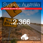 IMPERDÍVEL! Promoção de Passagens para <b>Sydney, Australia</b>! A partir de R$ 2.366, ida e volta; a partir de R$ 3.219, ida e volta, COM TAXAS INCLUÍDAS!