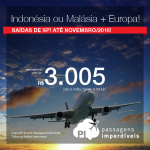 IMPERDÍVEL!!! Passagens para a <b>INDONÉSIA – Bali, Jakarta</b> ou <b>MALÁSIA – Kuala Lumpur</b>, com <b>PARADA GRATUITA</b> em <b>PARIS</b> e/ou <b>AMSTERDAM</b>, por R$ 3.685, ida e volta, COM TODAS AS TAXAS INCLUÍDAS!