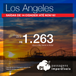 Promoção de Passagens para <b>LOS ANGELES</b>! A partir de R$ 1.263, ida e volta; a partir de R$ 1.676, ida e volta, COM TAXAS INCLUÍDAS, em até 10x sem juros!