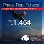 Promoção de Passagens para a <b>República Tcheca: Praga</b>! A partir de R$ 1.454, ida e volta; a partir de R$ 1.909, ida e volta, COM TAXAS INCLUÍDAS!