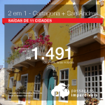Promoção de Passagens 2 em 1 – <b>Colômbia: CARTAGENA + SAN ANDRES</b>! A partir de R$ 1.491, todos os trechos, COM TAXAS!