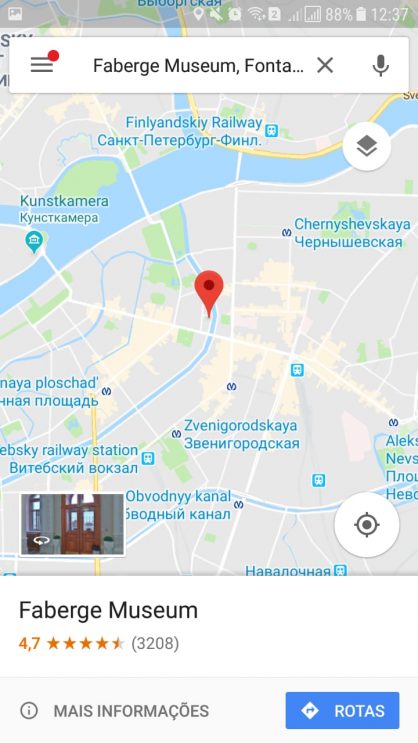 Google Maps para andar na Rússia