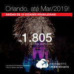 Promoção de Passagens para <b>Orlando</b>! A partir de R$ 1.805, ida e volta, COM TAXAS! Saídas de 13 origens.