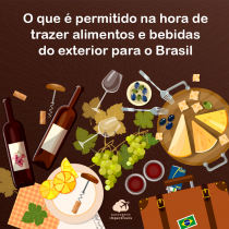 O que é permitido na hora de trazer alimentos e bebidas do exterior para o Brasil