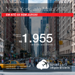 Promoção de Passagens para <b>Nova York</b>! A partir de R$ 1.955, ida e volta, COM TAXAS, em até 5x SEM JUROS!