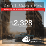 Promoção de Passagens 2 em 1 – <b>PERU: Lima + CUBA: Havana</b>! A partir de R$ 2.328, todos os trechos, COM TAXAS, em até 10x SEM JUROS! Datas até 2019!