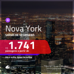 Passagens em promoção para os Estados Unidos: Nova York, com valores a partir de R$ 1.741, ida e volta, C/ TAXAS INCLUÍDAS!