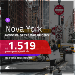 Promoção de Passagens para <b>NOVA YORK</b>! A partir de R$ 1.519, ida e volta, c/ taxas!