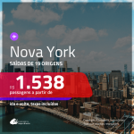 Promoção de Passagens para <b>NOVA YORK</b>! A partir de R$ 1.538, ida e volta, c/ taxas!