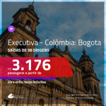Promoção de Passagens em <b>CLASSE EXECUTIVA</b> para a <b>COLÔMBIA: Bogotá</b>! A partir de R$ 3.176, ida e volta, c/ taxas!