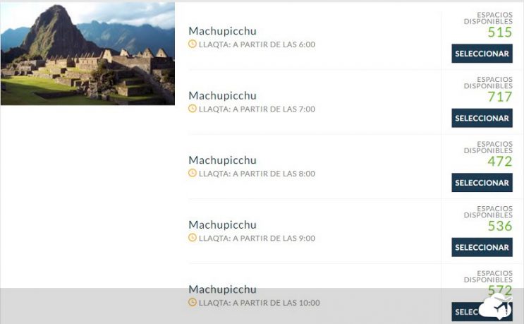 site machu picchu
