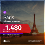 Promoção de Passagens para a <b>FRANÇA: Paris</b>! A partir de R$ 1.480, ida e volta, c/ taxas!