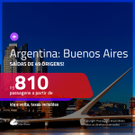 Promoção de Passagens para a <b>ARGENTINA: Buenos Aires</b>! A partir de R$ 810, ida e volta, c/ taxas!