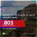 Promoção de Passagens para a <b>BOLÍVIA: Santa Cruz de la Sierra</b>! A partir de R$ 803, ida e volta, c/ taxas!