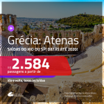 Promoção de Passagens para a <b>GRÉCIA: Atenas</b>! A partir de R$ 2.584, ida e volta, c/ taxas! Datas até 2020!