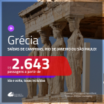 Promoção de Passagens para a <b>GRÉCIA: Atenas, Chania ou Tessalónica</b>! A partir de R$ 2.643, ida e volta, c/ taxas!
