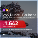 Promoção de <b>PASSAGEM + HOTEL</b> para a <b>ARGENTINA: Bariloche</b>! A partir de R$ 1.642, por pessoa, quarto duplo, c/ taxas!
