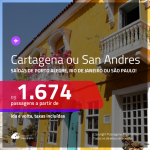 Promoção de Passagens para a <b>COLÔMBIA: Cartagena ou San Andres</b>! A partir de R$ 1.674, ida e volta, c/ taxas! Com opções de BAGAGEM INCLUÍDA!