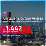 Promoção de Passagens para a <b>COLÔMBIA: Cartagena ou San Andres</b>! A partir de R$ 1.442, ida e volta, c/ taxas! Com opções de BAGAGEM INCLUÍDA!