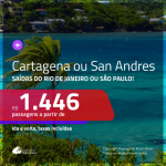 Promoção de Passagens para a <b>COLÔMBIA: Cartagena ou San Andres</b>! A partir de R$ 1.446, ida e volta, c/ taxas! Opções de BAGAGEM INCLUÍDA!