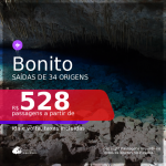 Passagens para <b>BONITO</b>! A partir de R$ 528, ida e volta, c/ taxas!