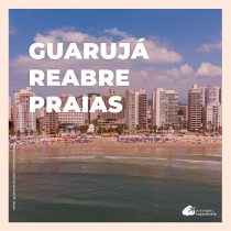Guarujá reabre praias e recebe turistas com reserva marcada