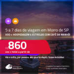 5 a 7 dias de viagem em <strong>MORRO DE SÃO PAULO</strong>! <strong>PASSAGEM + HOSPEDAGEM 4 ESTRELAS</strong> com <strong>CAFÉ DA MANHÃ</strong>! A partir de R$ 860, por pessoa, quarto duplo, c/ taxas! Datas até 2022! Em até 10x SEM JUROS!