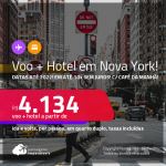 Promoção de <strong>PASSAGEM + HOTEL</strong> em <strong>NOVA YORK</strong> com excelente localização em <strong>Manhattan</strong>! A partir de R$ 4.134, por pessoa, quarto duplo, c/ taxas! Até 10x sem juros! Datas para viajar em 2022!