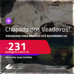 Programe sua viagem para a Chapada dos Veadeiros! Passagens para <strong>BRASÍLIA</strong>! A partir de R$ 231, ida e volta, c/ taxas!
