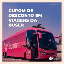 Cupom: reserve a sua primeira viagem na Buser com 50% de desconto