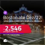 Passagens para <strong>BOSTON</strong>! A partir de R$ 2.546, ida e volta, c/ taxas!