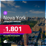 Passagens para <strong>NOVA YORK</strong>! A partir de R$ 1.801, ida e volta, c/ taxas!