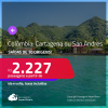 Passagens para a <strong>COLÔMBIA: Cartagena ou San Andres</strong>! A partir de R$ 2.227, ida e volta, c/ taxas!