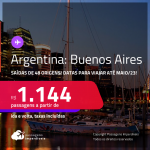 Passagens para a <strong>ARGENTINA: Buenos Aires</strong>! A partir de R$ 1.144, ida e volta, c/ taxas!