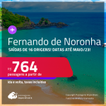 Passagens para <strong>FERNANDO DE NORONHA</strong>! A partir de R$ 764, ida e volta, c/ taxas!