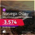 Promoção de Passagens para a <strong>NORUEGA: Oslo</strong>! A partir de R$ 3.574, ida e volta, c/ taxas!