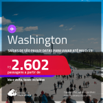 Passagens para os <strong>ESTADOS UNIDOS: Washington</strong>! A partir de R$ 2.602, ida e volta, c/ taxas!