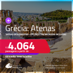 Passagens para a <strong>GRÉCIA: Atenas</strong>! A partir de R$ 4.064, ida e volta, c/ taxas! Opções com BAGAGEM INCLUÍDA!