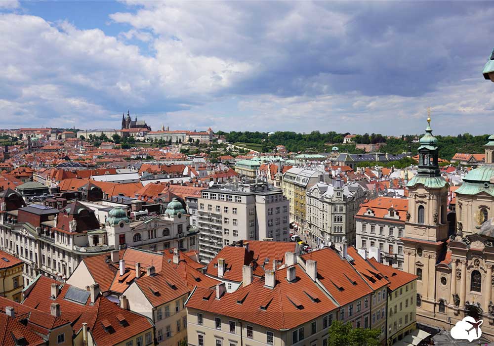 Vista de cima da cidade de Praga