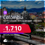 Passagens para a <strong>COLÔMBIA: Bogotá, Cartagena, Medellin, San Andres ou Santa Marta</strong>! A partir de R$ 1.710, ida e volta, c/ taxas!