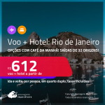 <strong>PASSAGEM + HOTEL </strong>com <strong>CAFÉ DA MANHÃ</strong> no <strong>RIO DE JANEIRO</strong>! A partir de R$ 612, por pessoa, quarto duplo, c/ taxas!