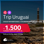 <strong>Trip Uruguai</strong>! Chegue por <strong>MONTEVIDEO</strong>, e vá embora por <strong>PUNTA DEL ESTE</strong>, ou vice-versa! A partir de R$ 1.500, todos os trechos, c/ taxas! Opções de VOO DIRETO!