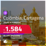 Passagens para a <strong>COLÔMBIA: Cartagena</strong>! A partir de R$ 1.584, ida e volta, c/ taxas!