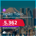 Destino sem necessidade de visto p/ Brasileiros a partir de Set/23! Passagens para o <strong>JAPÃO: Tokio</strong>! A partir de R$ 5.362, ida e volta, c/ taxas! Opções com BAGAGEM INCLUÍDA!