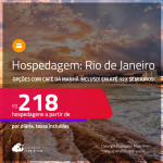 Hospedagem no <strong>RIO DE JANEIRO</strong>! A partir de R$ 218, por dia, em quarto duplo! Opções com CAFÉ DA MANHÃ incluso! Em até 12x SEM JUROS!