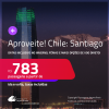Aproveite! Passagens para o <strong>CHILE: Santiago</strong>! Datas inclusive no Inverno, Férias e mais! A partir de R$ 783, ida e volta, c/ taxas! Opções de VOO DIRETO!